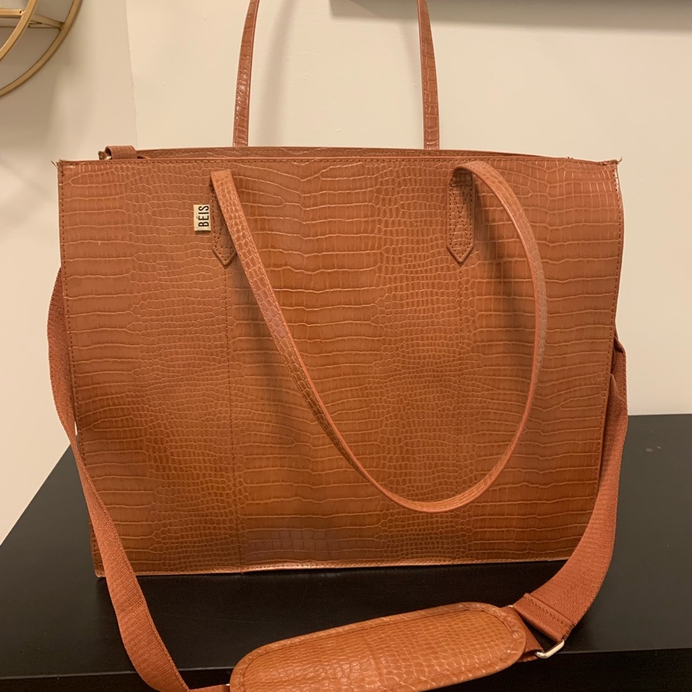 Beis Work Tote in Cognac